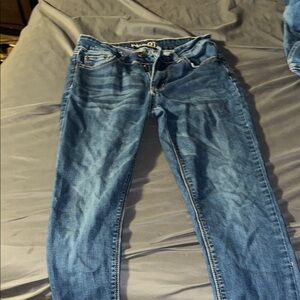 Rue21 Blue Skinny Jeans with Classic Distressed Style
